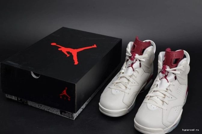 Retro 384664-116 white Jordan 6 Maroon Air 1205